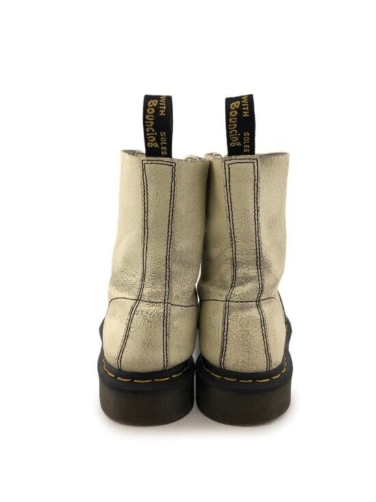 Dr. Martens Pascal Crackle White Leather Lace Up Boots 8 main image 4